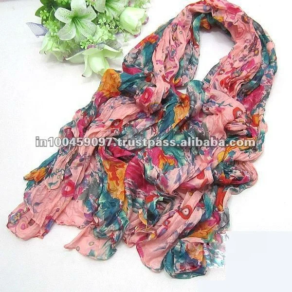 100% Tebi silk scarves