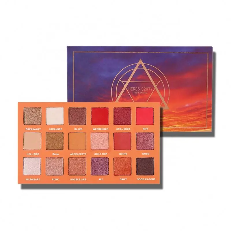 HERES B2UTY Сияющие пигментные 18 цветов блестящие дымчатые тени для век палитра для макияжа