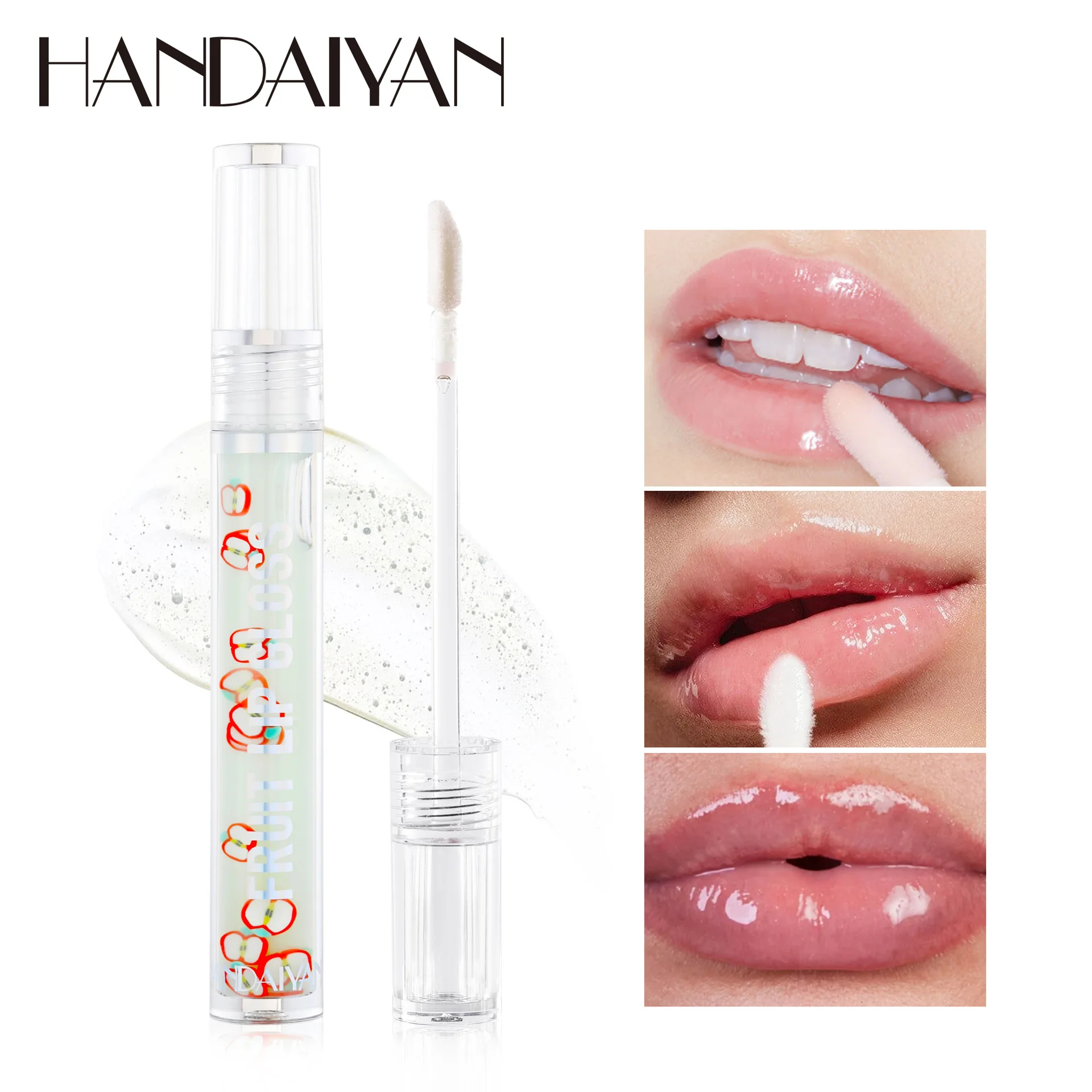 6-color fruit liquid lip oil, hydrating and moisturizing lip glaze, fading lip lines and preventing dry and cracked lip gloss