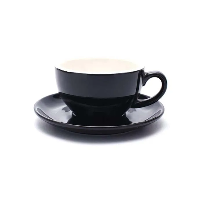 Кофейная чашка и блюдцо для бариста Coffeezone маленькая керамическая кофе с круглым дном капучино или двойного