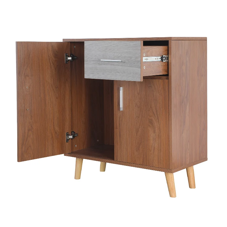 Прямая поставка с фабрики современный шкаф для хранения мдф с одним ящиком и дверями сарая для гостиной