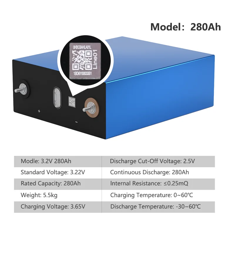 8000 Cycling Lifes 3.2V LiFePo4 BATTERO TECH 280Ah 300Ah 320Ah Battery Cell for Home Storage System