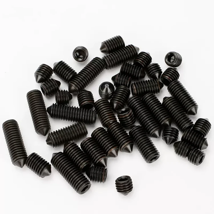 M2 M3 M4 M5 M6 M8 M10 M12 M14 M16 DIN914 Grade 12.9 Black Oxide Grub Screw Allen Socket Set Screws with Cone Point