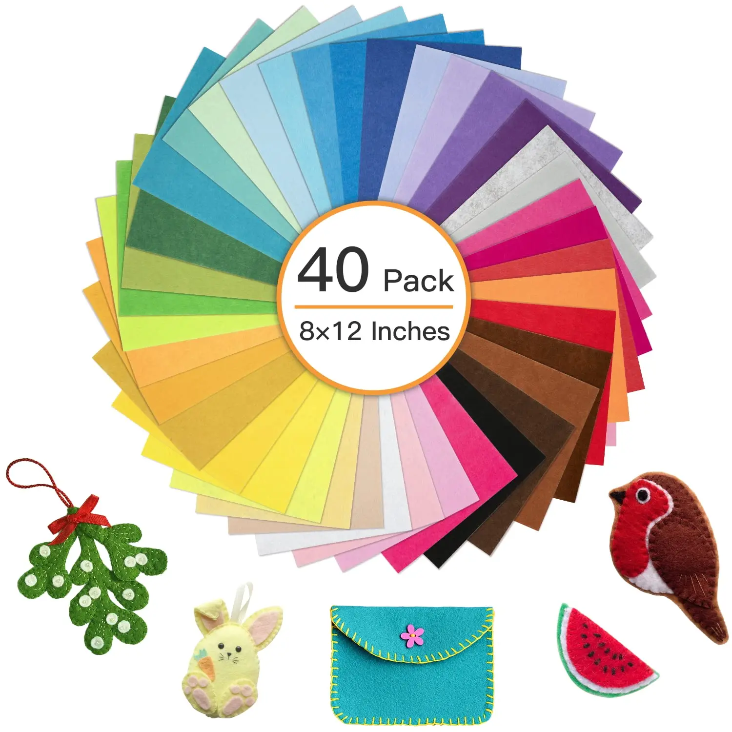 MINGYU Eco-friendly polyester felt fabric for different thickness 1mm 2mm 3mm 4mm 5mm wool felt sheet in 15*15 20*30cm size