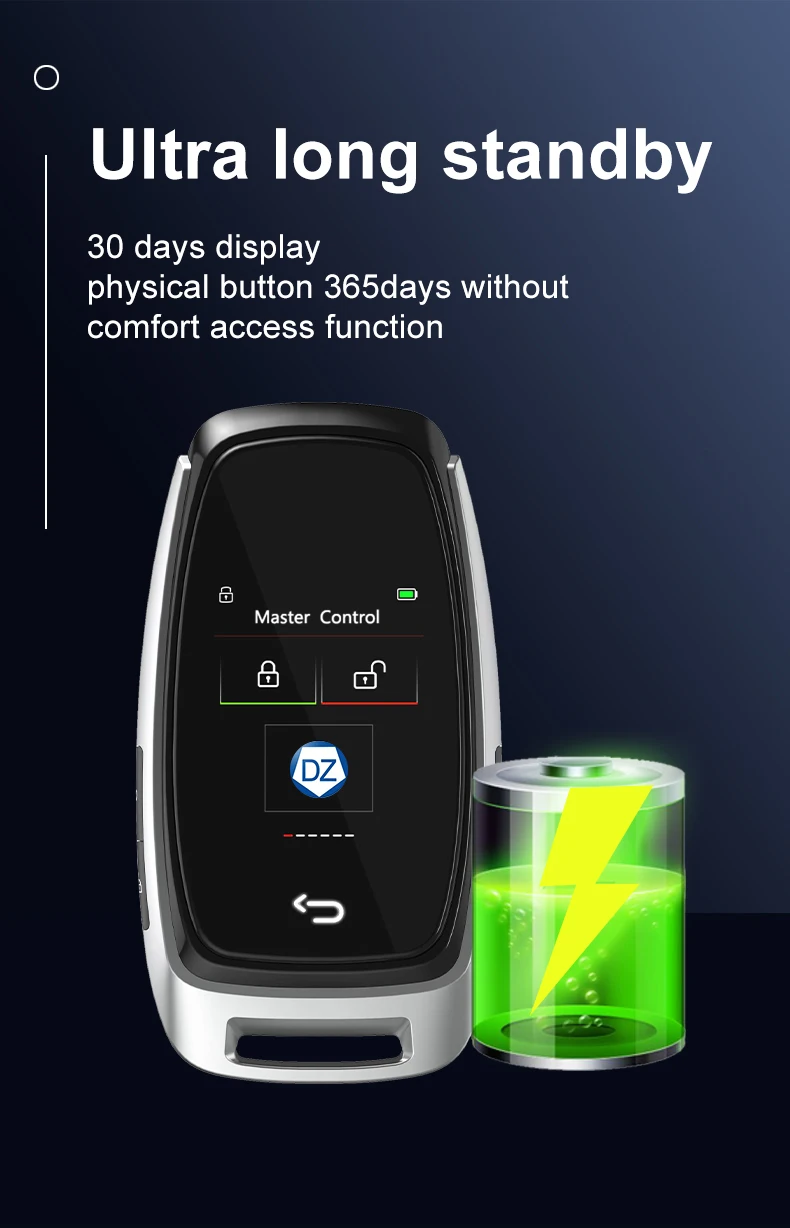 drop shipping remote led LCD touch control new car smart lcd key upgrade universal smart key car smart key