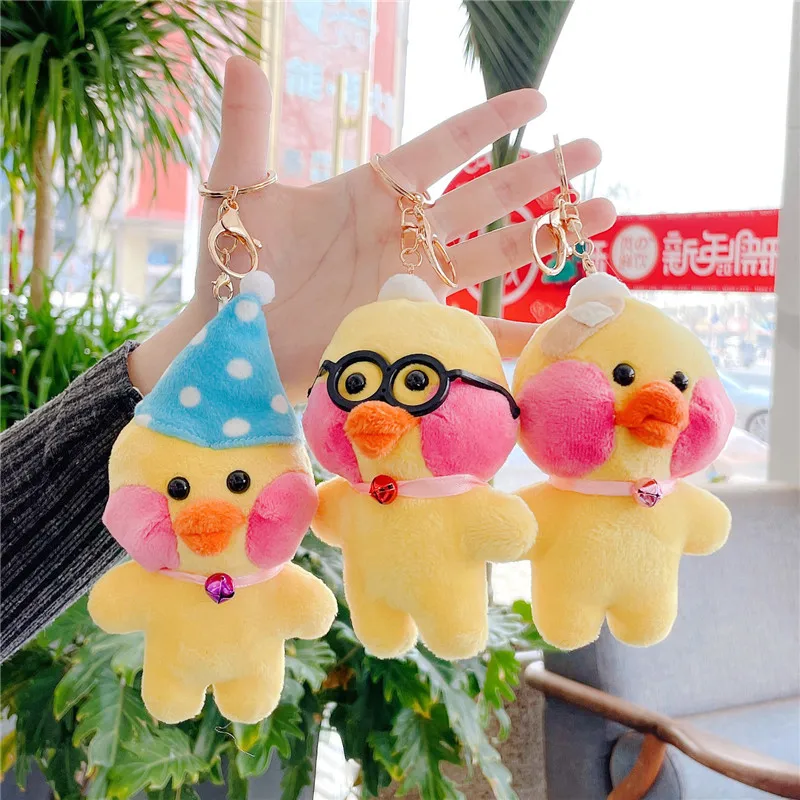 Net Red Hyaluronic Acid Duckling Plush Toy Doll Pendant Custom Logo Cute Design  Rubber Duck Boutique Supply