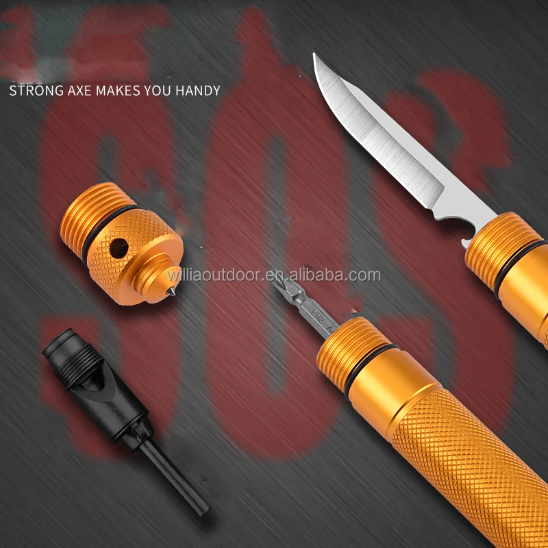 Stainless Steel Outdoors Equipment Industrial Multi-Function Folding Survival Tactical Shovel Knife Whistle Camping
