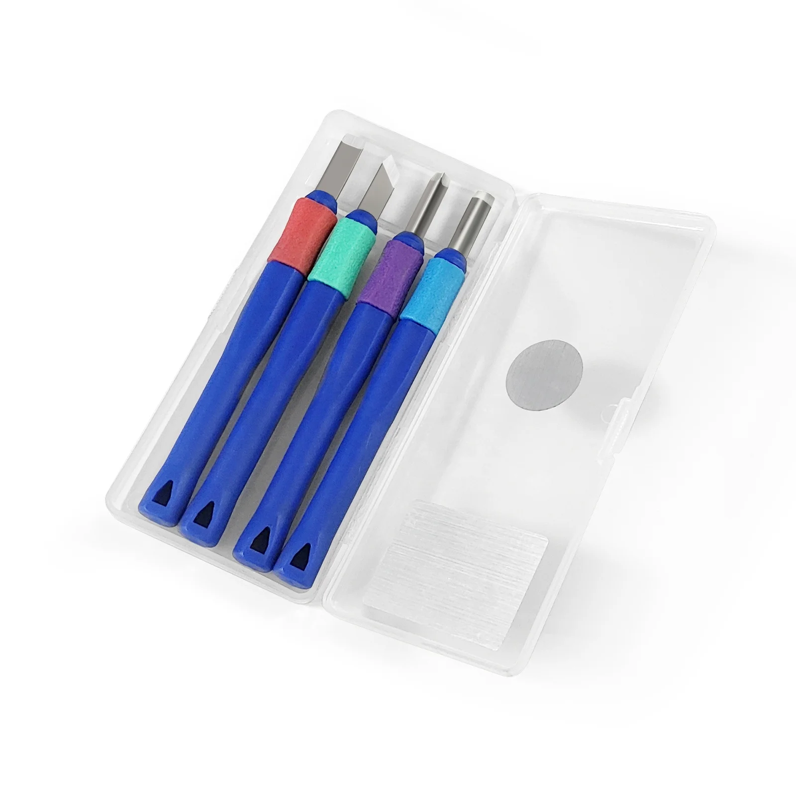 Sk2 Wood Carving Chisel 4pcs Plastic Handle Wood DIY Carving Knife For Carving