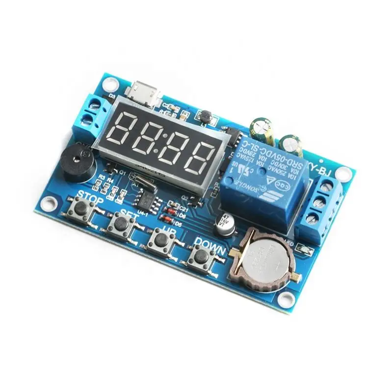 Real Time Timing Delay Timer Relay Module DC 5-60V Switch Control Board Module Clock Synchronization Multiple Mode Control XY-BJ