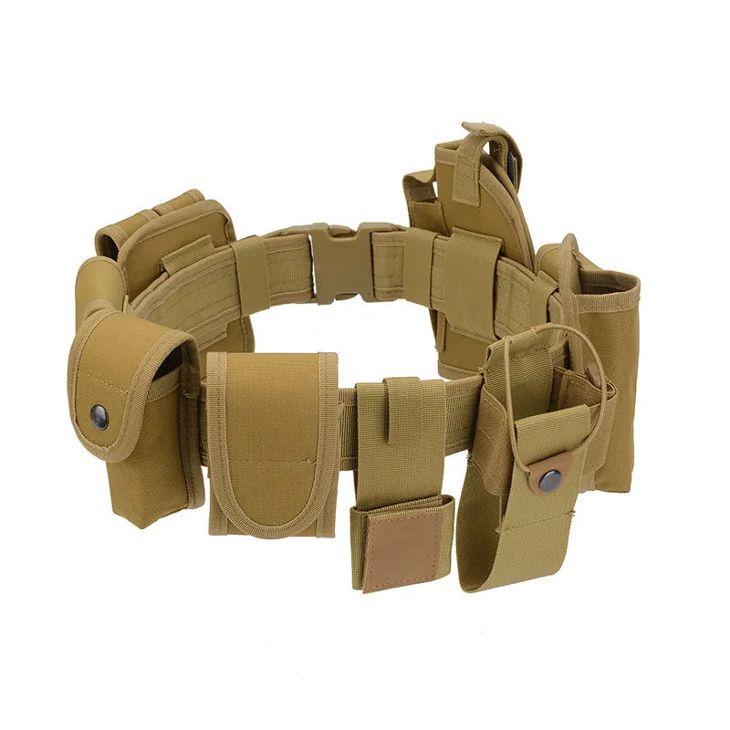 Outdoor tactical belt waist seal combat training 10-piece equipment multi-function security belt