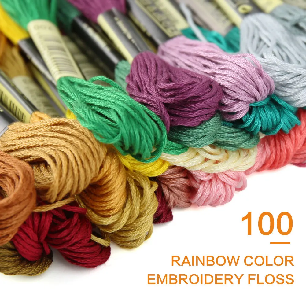 SJ158-1 Wholesale 100 color Embroidery Floss Cross Stitch Thread