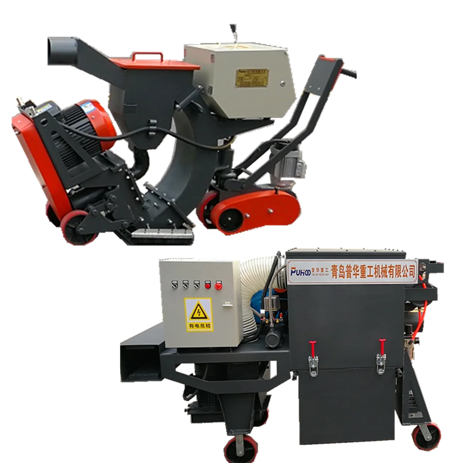 Mobile Concrete Floor / Steel Plate Shot Blasting Machine / Shot Blaster for Sale Runway Rubber Removal