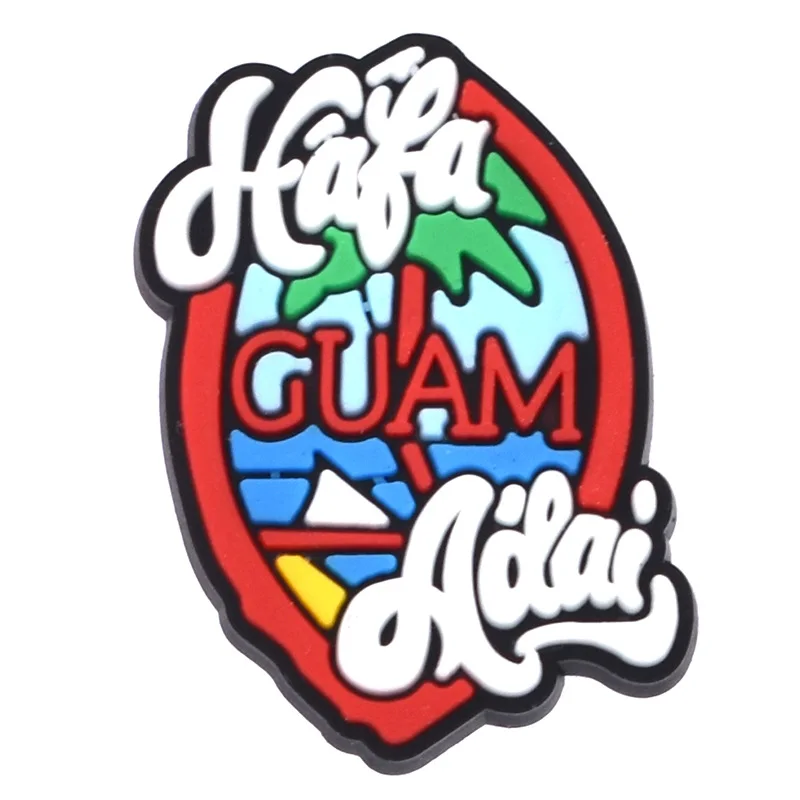 2023 new guam island hawaii beach shoe charms summer theme  shoes decorations accessories charms for kid gift