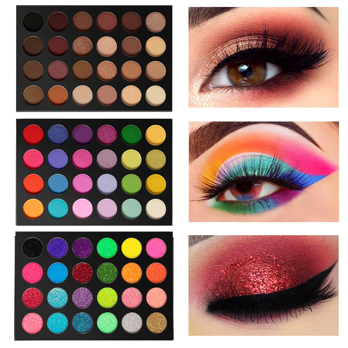 Private Label Beauty Glazed Color Shades Multi Layer 72 Color Eyeshadow Pallet Book Eyeshadow Palette