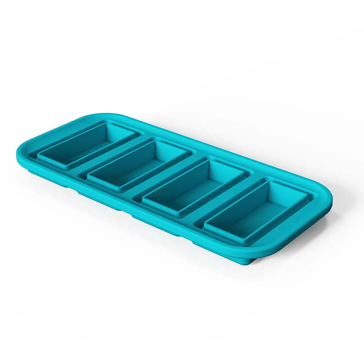 Large Freezing Tray for soup broth sauce or butter Silicone Freezer Tray with Lid