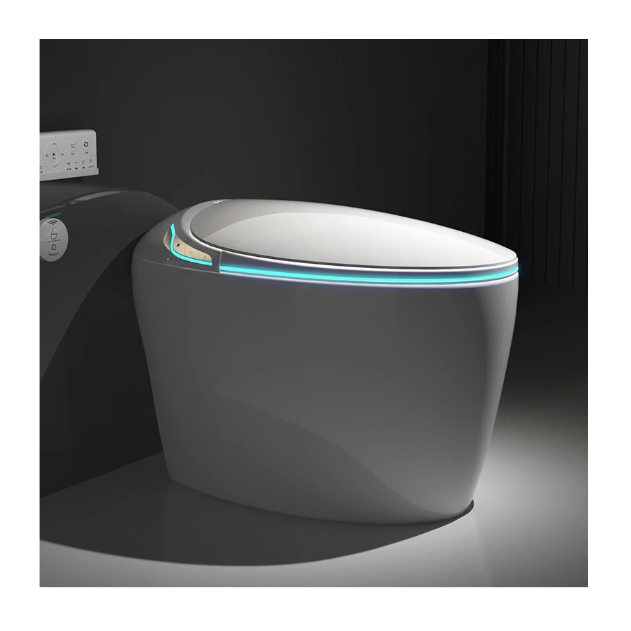 Round Shape Automatic Flush Electric Toilet Bowl Intelligent Bidet WC Bathroom Smart Toilets With Remote Control