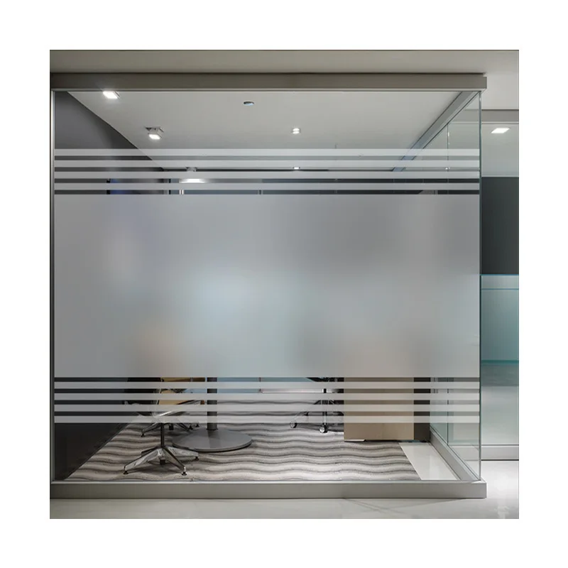 White Matte Building Privacy Window Film Frosted Glass Opaque Plastic Decorative Safety Film for Office Shower Room