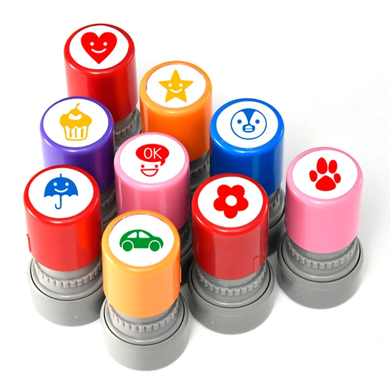 High Quality Clear Pattern Custom Logo Design Quick Dry Ink Flash Stamp