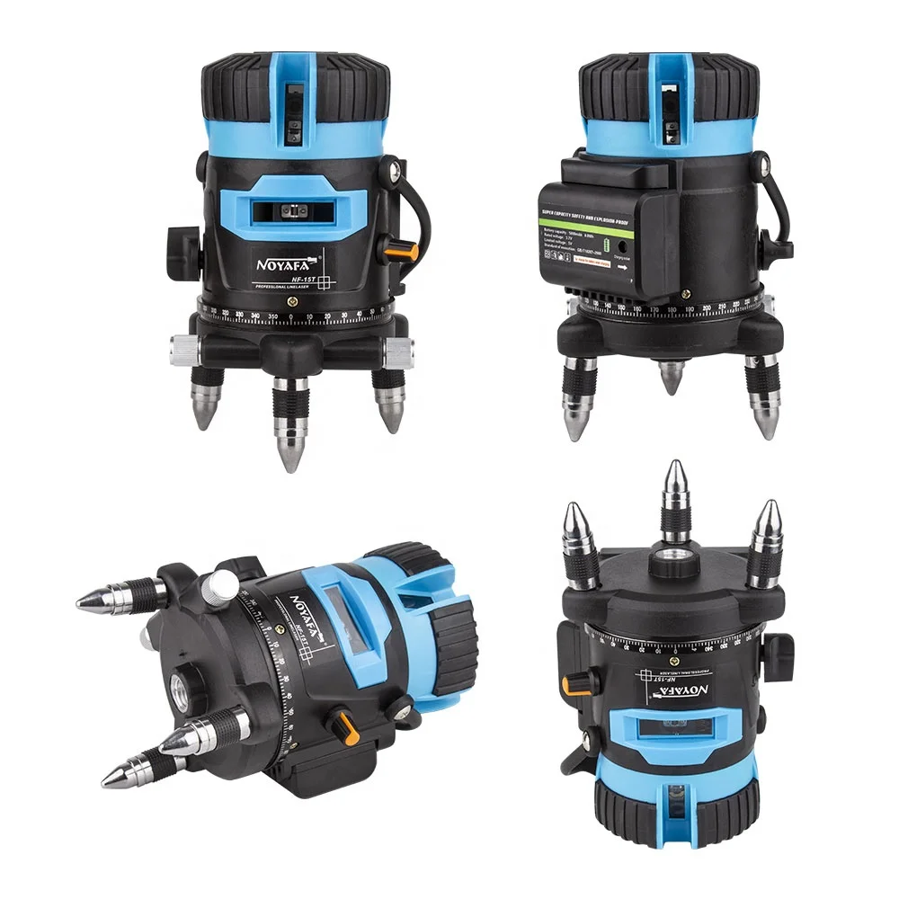NOYAFA 5 lines 3D lazer level machine Green Beam 360 tool 12 lines 4D rotary laser levels