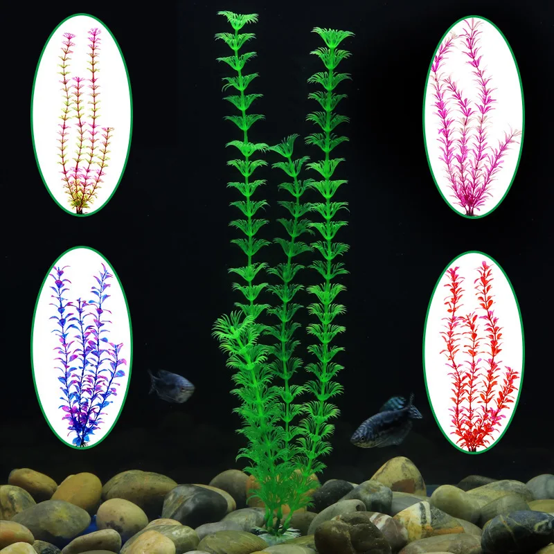 New 41CM artificial underwater plants aquarium fish tank decoration green purple water grass viewing decorations