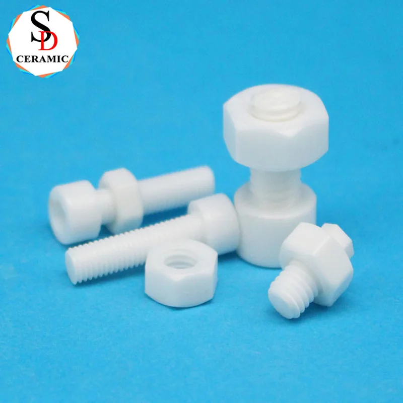 Manufacturer M3 M4 M5 M6 Zirconia ceramic screw bolt and nuts