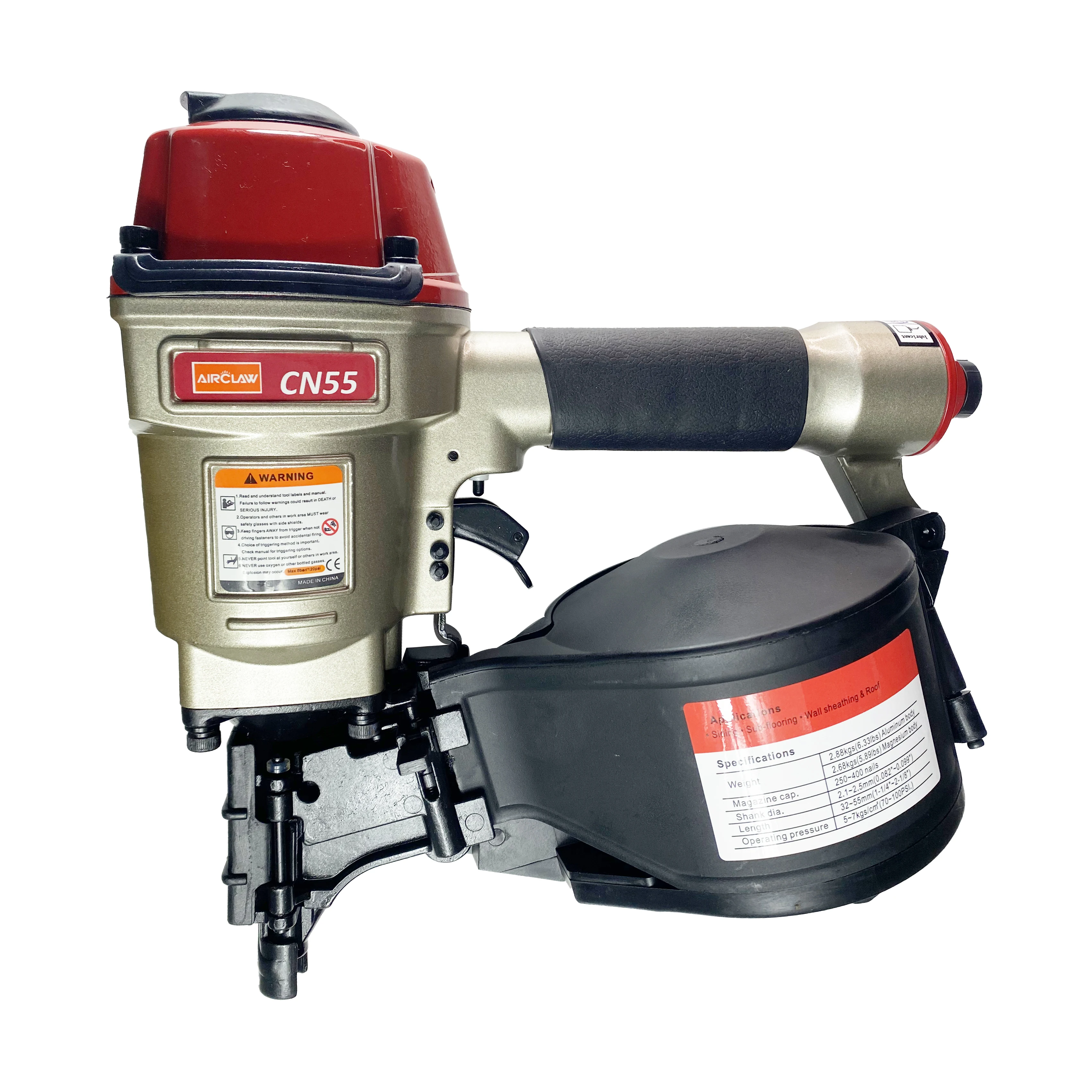 AirClaw Nail Gun Industrial Coil Nailer CN55