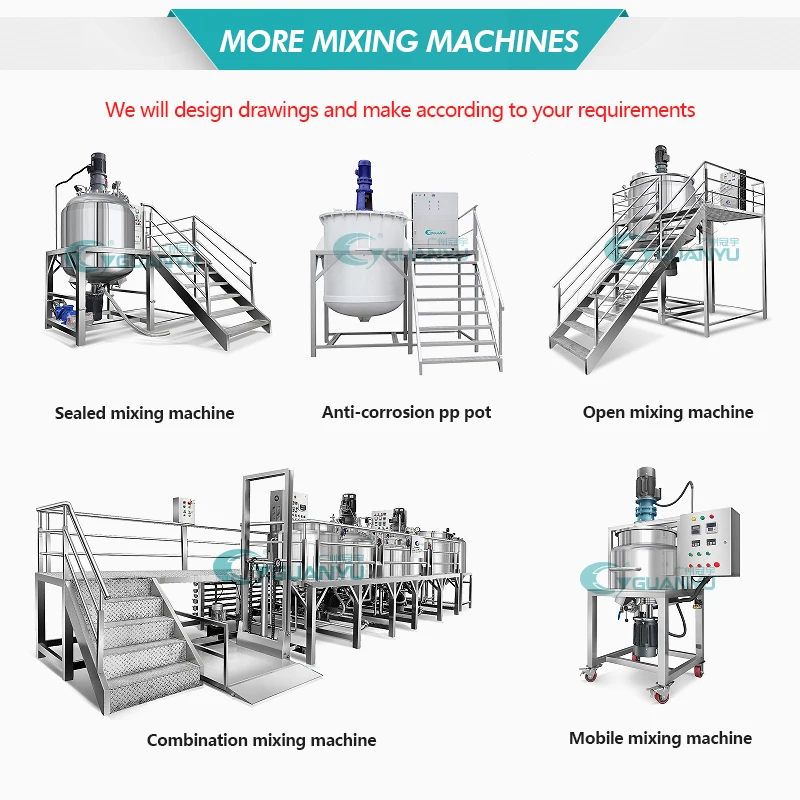 Professional Shampoo Mixer Mixing Tank Dishwashing Paste Liquid Detergent Soap Making Machine