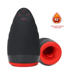 Male Masturbation Squirting Toy Heating Rotating Massager Deep Throat Masturbation Cup Sex Toys for Man