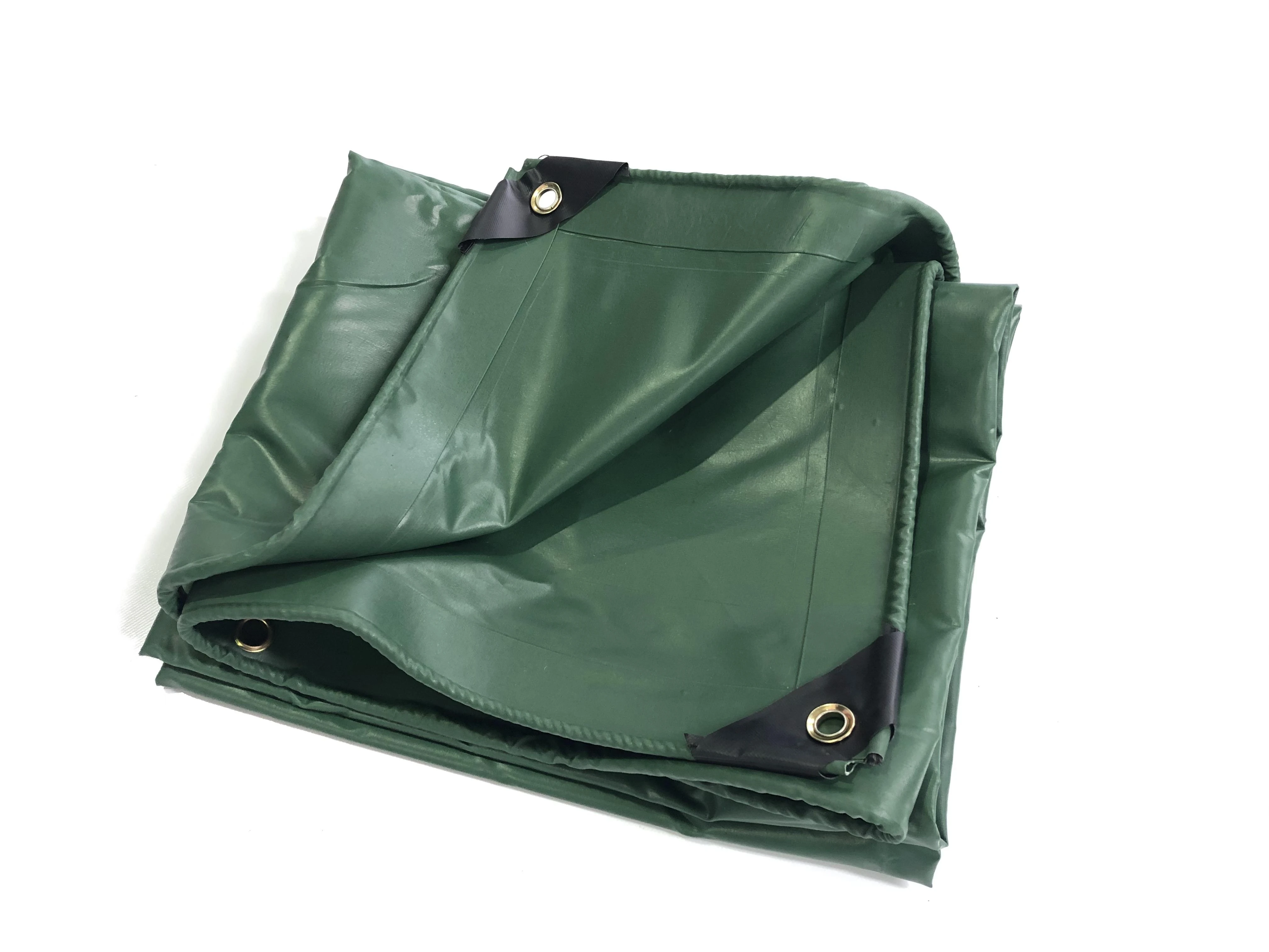 Litong high quality ripstop dark green color pvc coated tarpaulins waterproof for trucks lorry cover tarp pvc side curtain