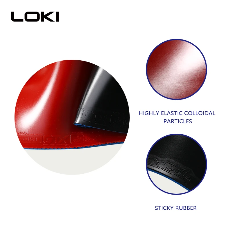 LOKI GTX Хорошее качество Профессиональный ittf утвержденный лучший резиновый для настольного