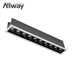 High Lumen Long Lifespan Anti Glare SMD Rectangle Recessed 30W LED Ceiling Linear Downlight