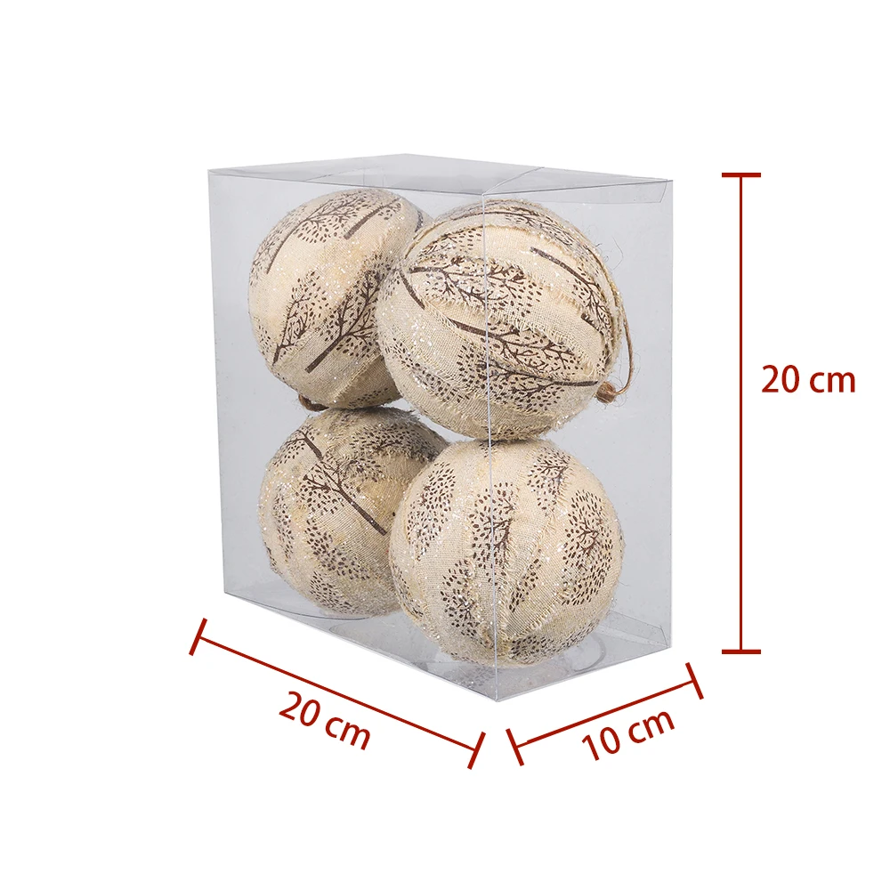 10cm Xmas Ball Decoration  4PCS In Box Christamas Decoration Wedding Celebration Party Decoration
