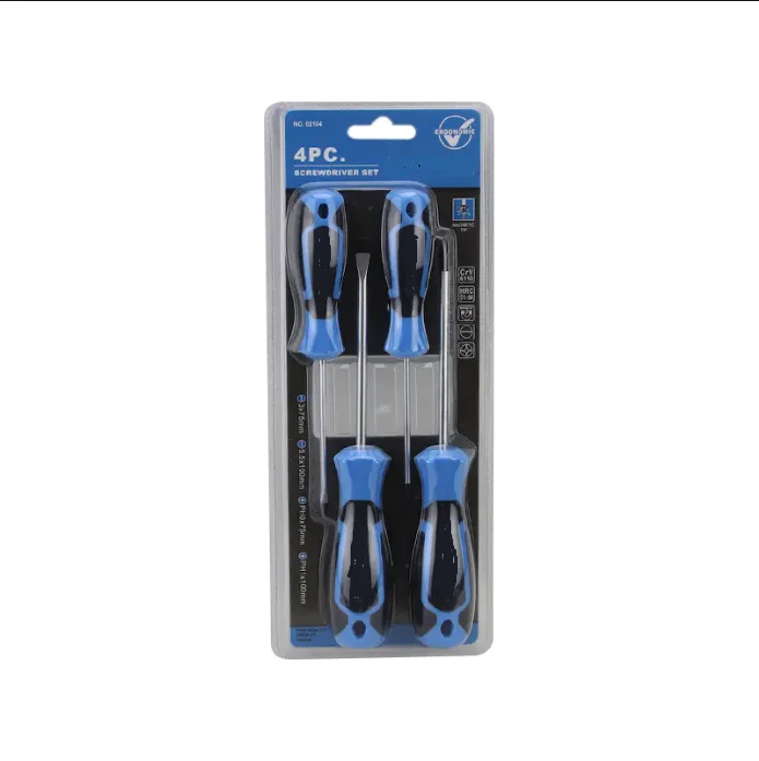 4pcs Ergonomically Designed Handle Slotted & Phillips Screwdriver Set