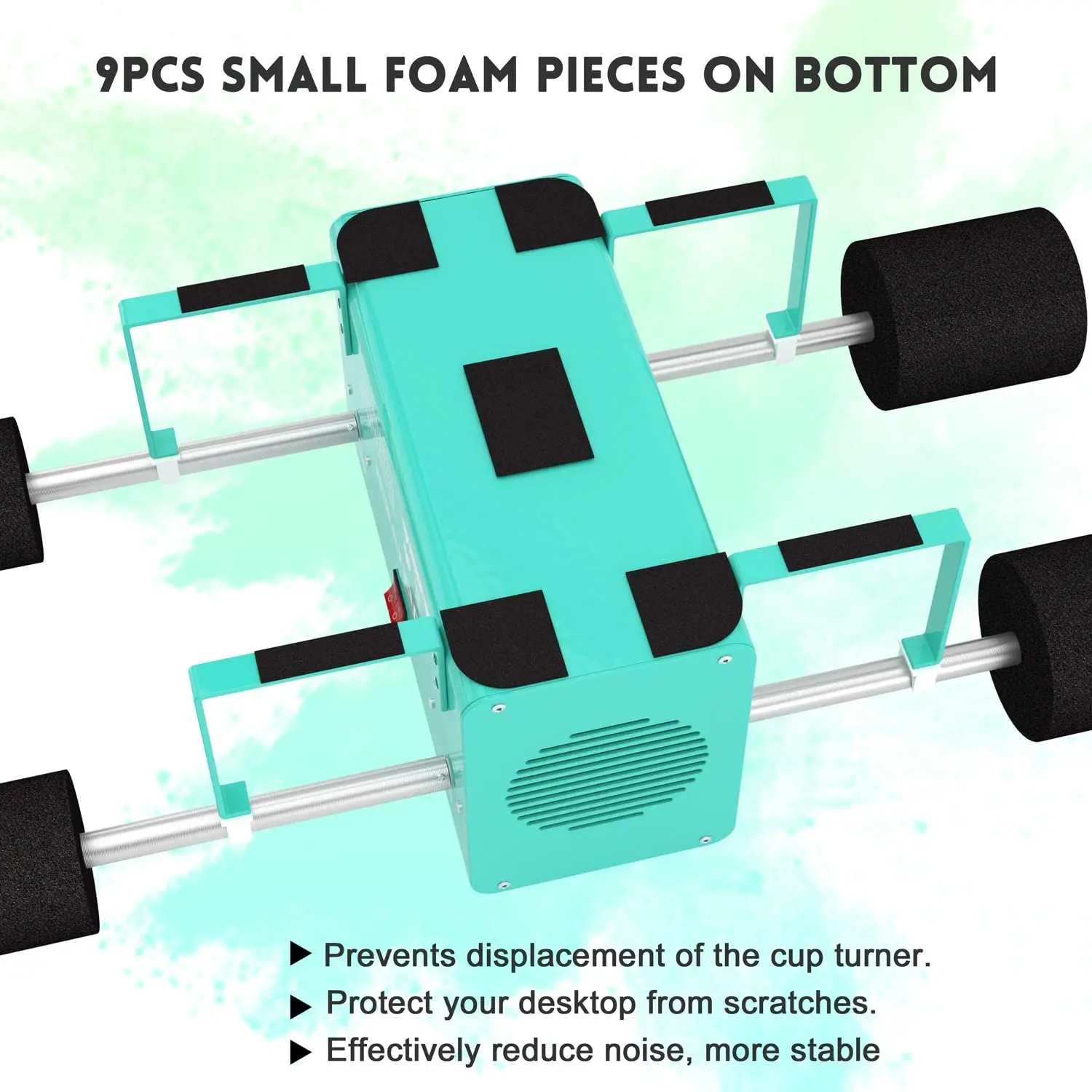 4 Arms Cup Spinner Machine Kit for Crafts Epoxy Tumbler Electric Cuptisserie Tumbler Turner Pink Color