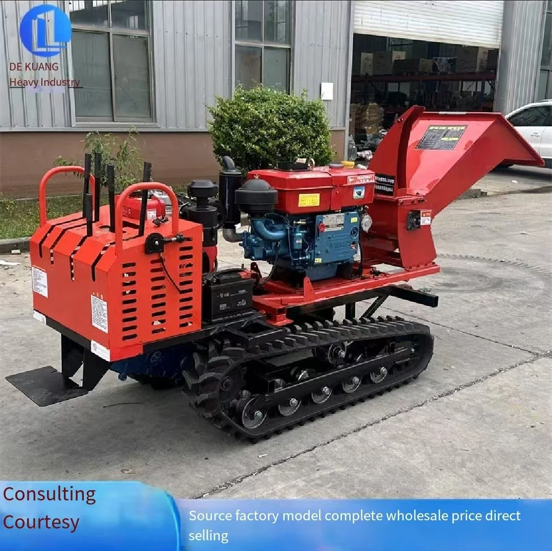 Standing self-propelled orchard fruit tree shredder