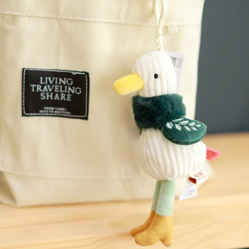 small duck stuffed toy action figure backpack small pendant lace key chain accessories