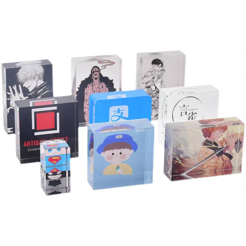 Custom Printed Clear Plate Nameplate Advertising Signage Plaques  Logo Product Brand Acrylic Block  Display