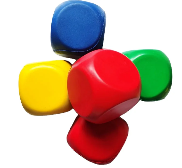 Custom Logo Pu Foam Stress Ball Promotional High Quality Cube Shape Stress Relief Ball