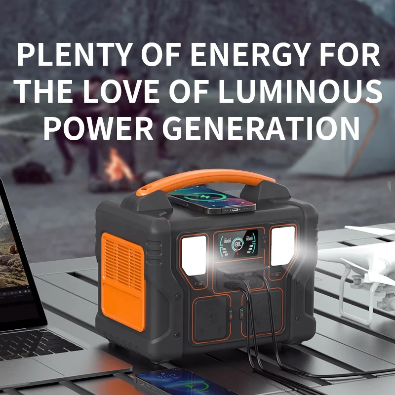 110V 220V 500W Outdoor Energy Storage Fast Charger Emergency Portable Power Station Lithium Battery Solar Generator For Home use