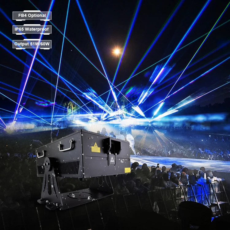 60w waterproof rgb laser show outdoor lighting landmark light