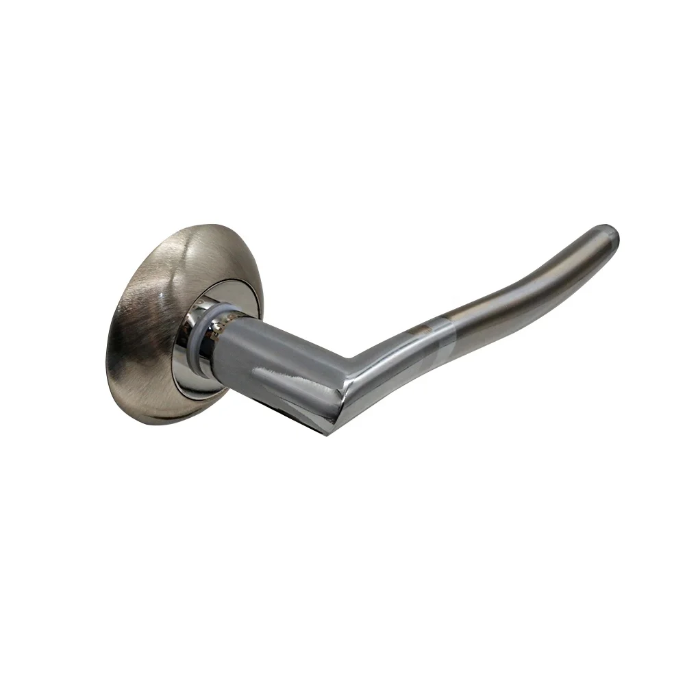Small Design Aluminum Handle Satin Nickel / Polished Chrome Interior Door Handle