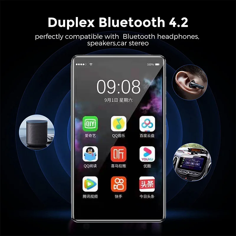 Factory price 4inch IPS touch screen android MP4 player with wifi