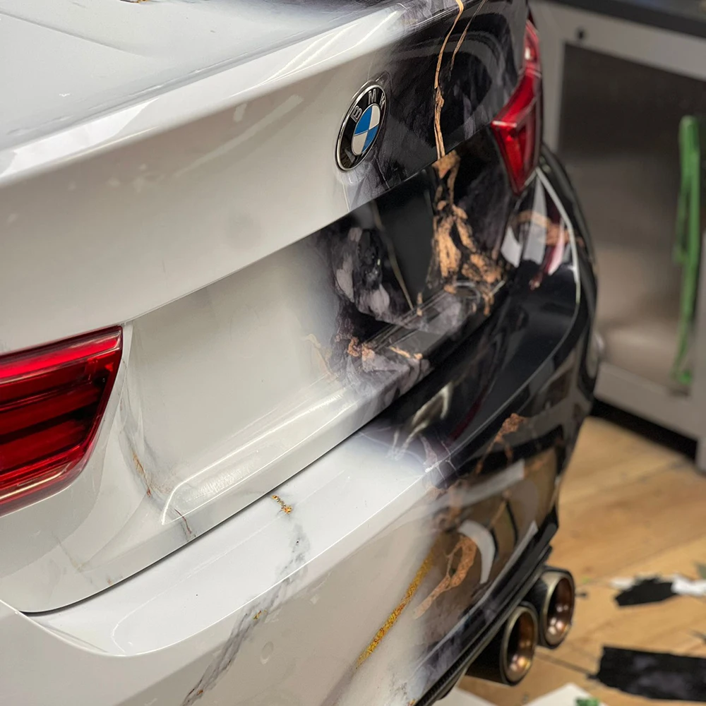 Self Adhesive Auto Vinyl Wrap Personalized Customized Marble Grain Design Sticker Bomb Car Stickers