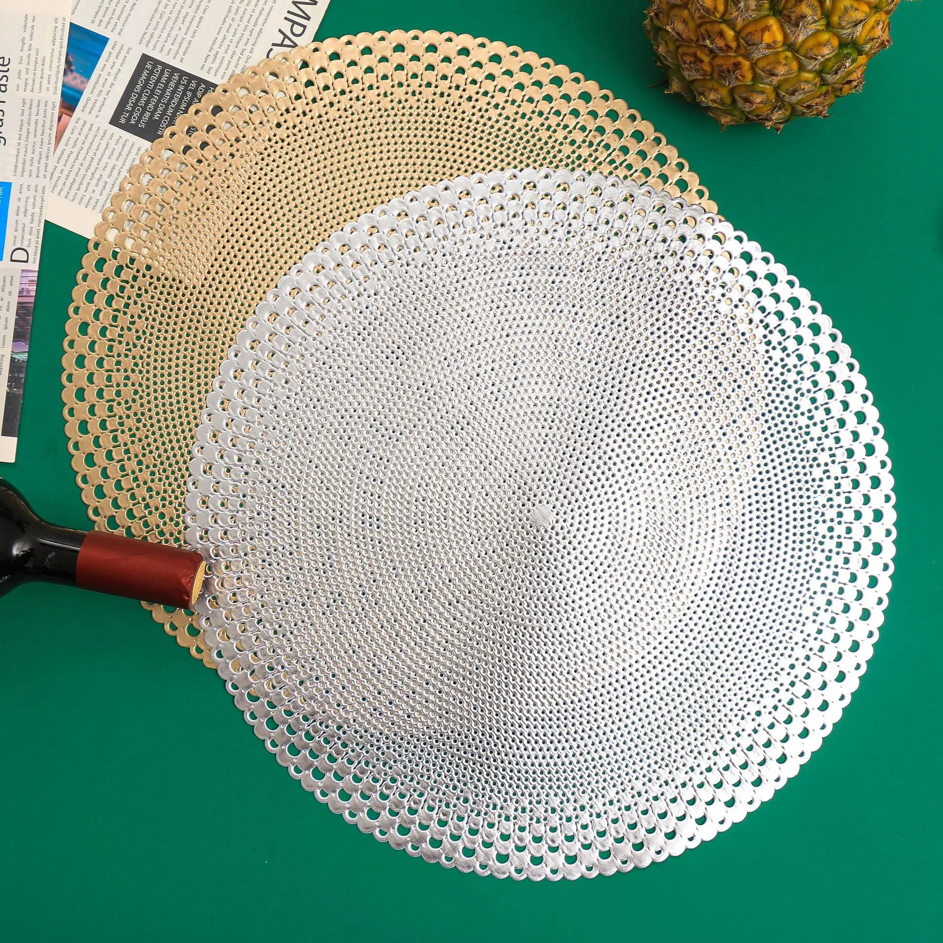 Новый дизайн поднос из ПВХ настольные коврики для украшения дома