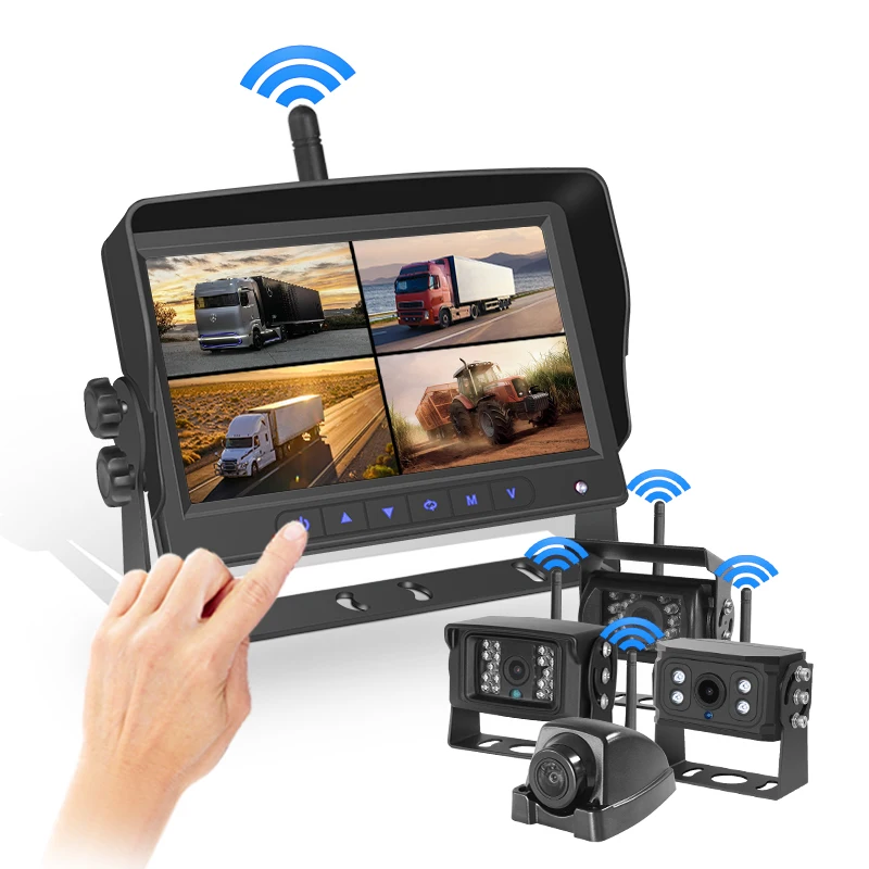 7 inch bus/truck/vr waterproof wireless backup camera system wireless truck camera system