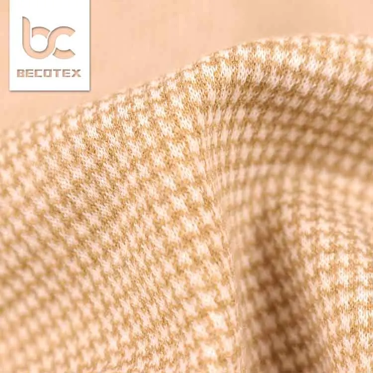 Textile stock lot brocade fabric jacquard yellow plaid stretch spandex tartan fabric for garment