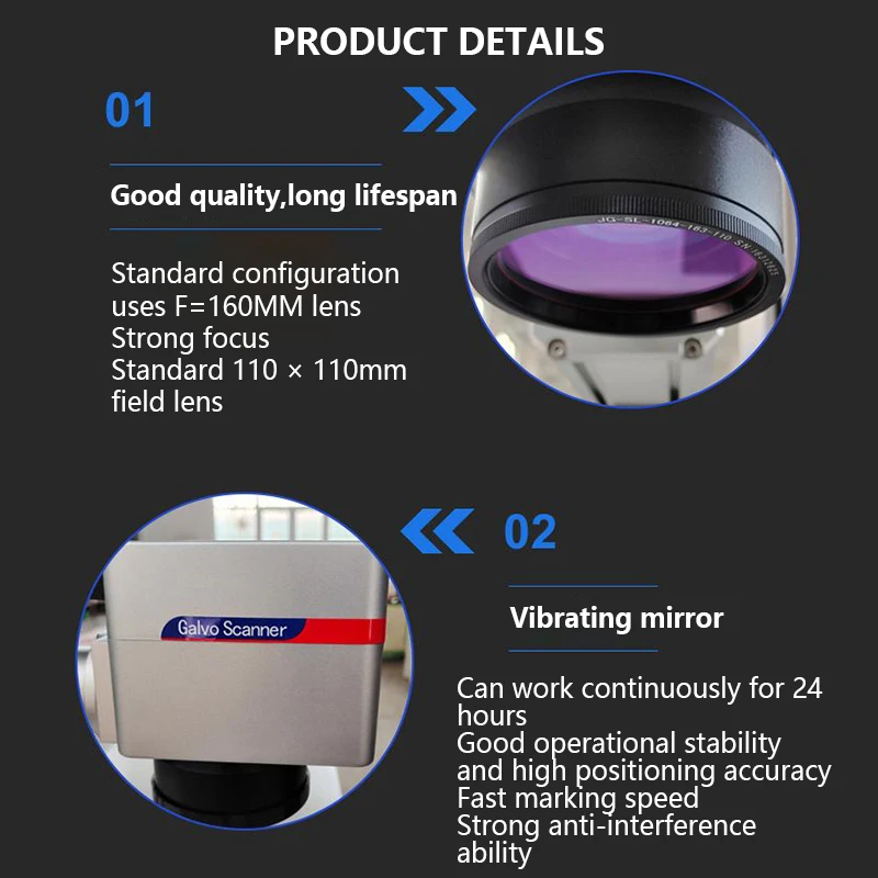Factory Best Easy to Handle Mini Desktop 20W 30W 50w Fiber Laser Marking Machine