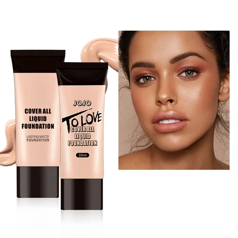 OEM изготовленный на заказ логотип 15 оттенков кисточка для жидкого тонального крема долговечностью Водонепроницаемый уход за кожей лица тональный крем