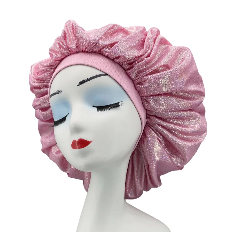 Factory Price Double Layer Silk Hair Bonnet sleep hair bonnets Satin Bonnets