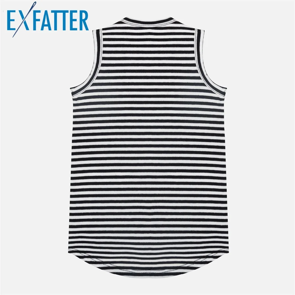 
Custom Organic Cotton Sleeveless Striped Hypo-allergenic Kids Baby Vest Tank Top 